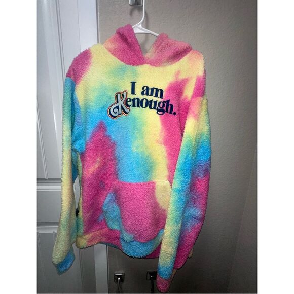 I Am Kenough Tye Dye Fleece Hoodie - Picture 1 of 7